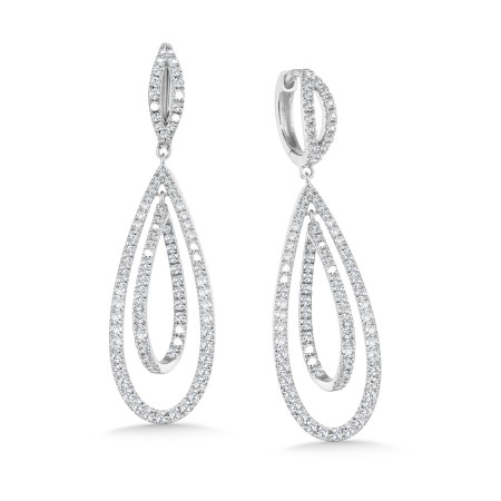 14K Diamond Dangle Earrings