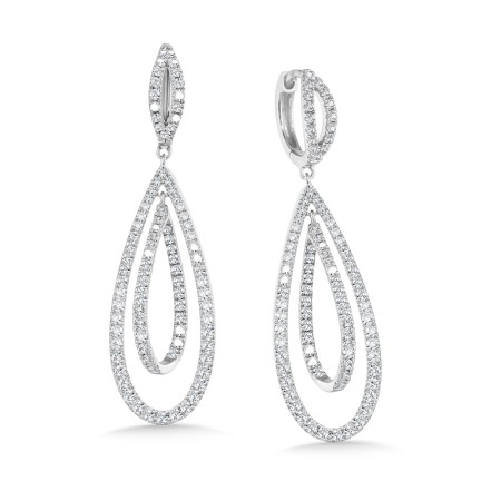 14K Diamond Dangle Earrings