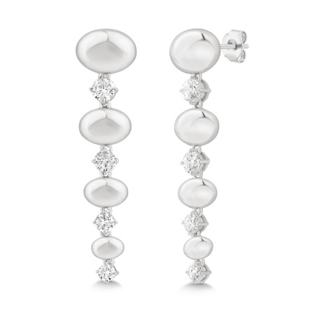 14K White Gold & Diamond Odyssey Earrings