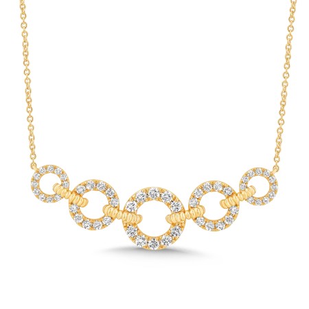 14K Gold & Diamond Link Necklace