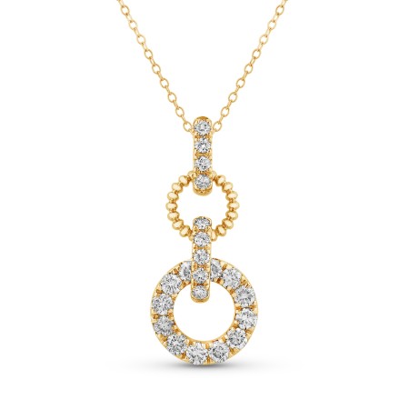 14K Gold & Diamond Link Pendant
