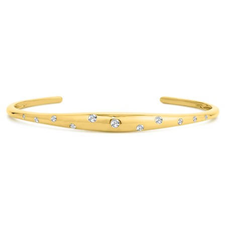 14K Diamond Bangle