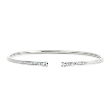14K Diamond Bangle