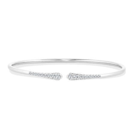 14K Diamond Bangle
