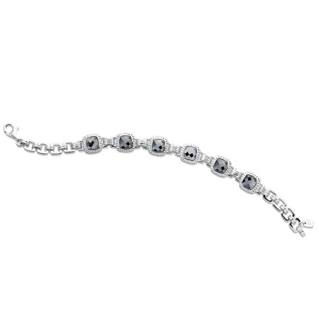 Sterling silver and hematite bracelet