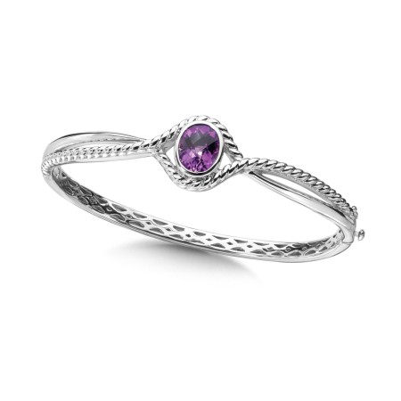 Sterling Silver Amethyst Bracelet