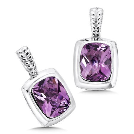 Sterling Silver Amethyst Essentials Post Earrings