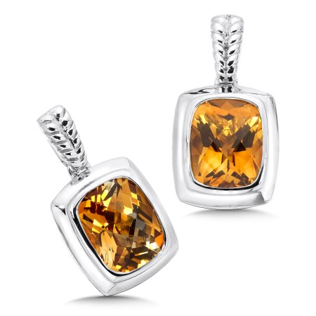 Sterling Silver Citrine Essentials Post Earrings