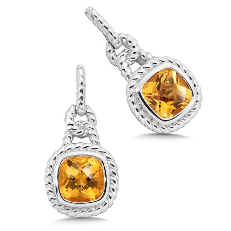 Sterling Silver Citrine Post Earrings