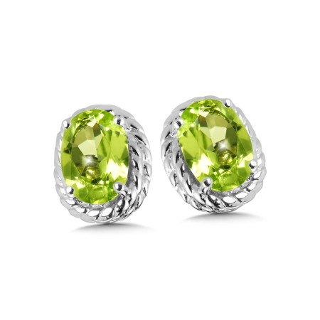 Sterling Silver Peridot Earring