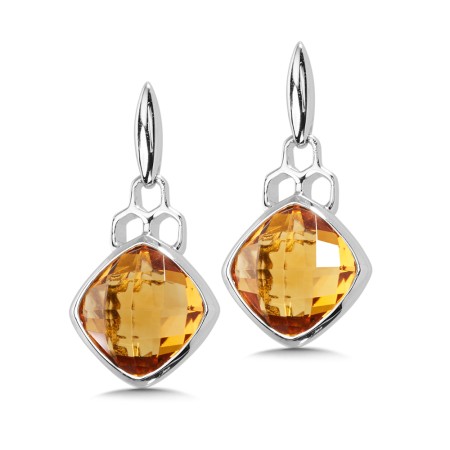 Citrine Earrings in Sterling Silver