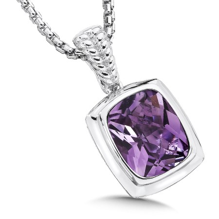 Sterling Silver Amethyst Essentials Pendant
