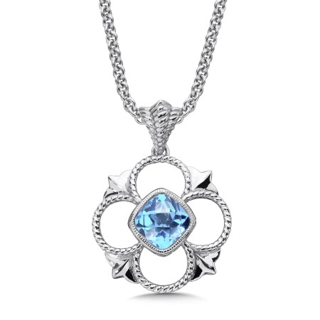 Sterling Silver Blue Topaz Pendant