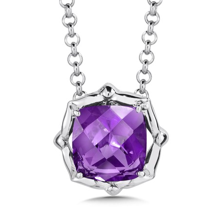 Sterling Silver Amethyst Pendant 