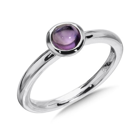 Sterling Silver Amethyst Stacking Ring