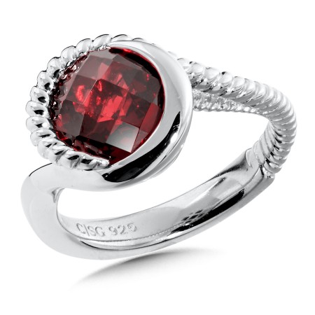 Sterling Silver Garnet Ring