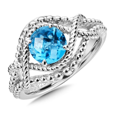 Sterling Silver Blue Topaz Ring