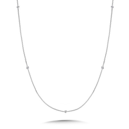 36 Inch Bezeled Diamond By the Yard Necklace