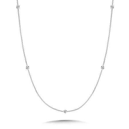 36 Inch Bezeled Diamond By the Yard Necklace