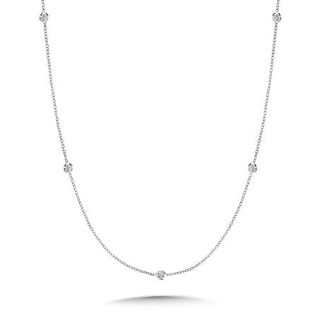 36 Inch Bezeled Diamond By the Yard Necklace