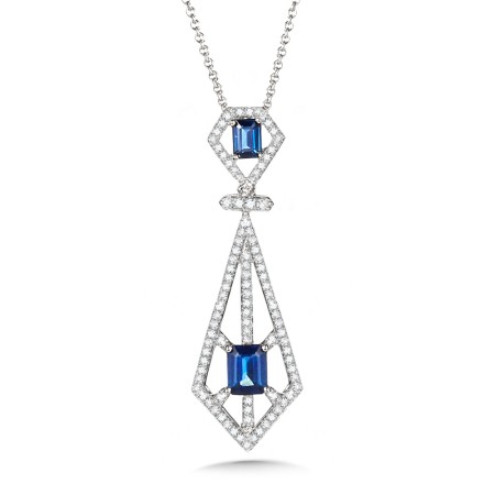 Diamond and Sapphire Necklace