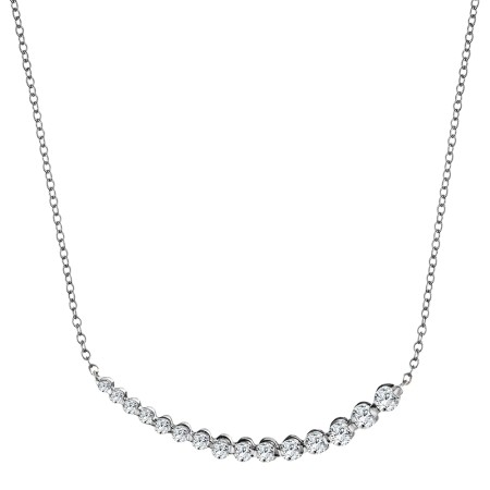 White Gold Diamond Strand Pendant 