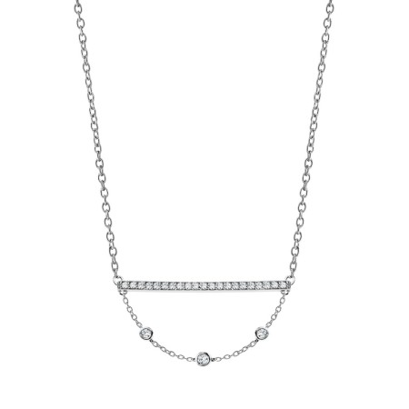 14K White Gold Diamond Pendant