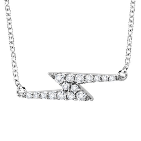 10K Diamond Lightning Bolt Pendant
