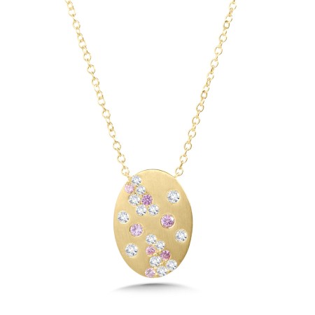 Lumina 14K Diamond & Pink Tourmaline Pendant