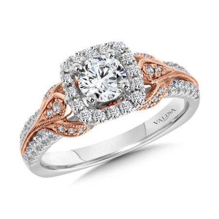 Diamond Halo Engagement Ring