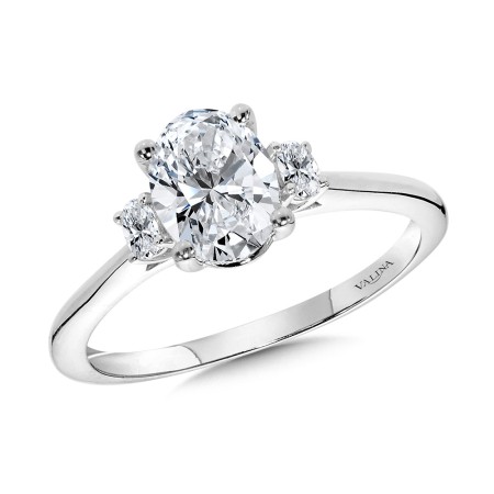 Three-Stone Oval-Cut Diamond Solitaire Engagement Ring