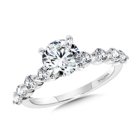 Straight Shared-Prong Diamond Engagement Ring