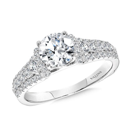 Graduating Side Stone Diamond Engagement Ring w/ Surprise Diamond