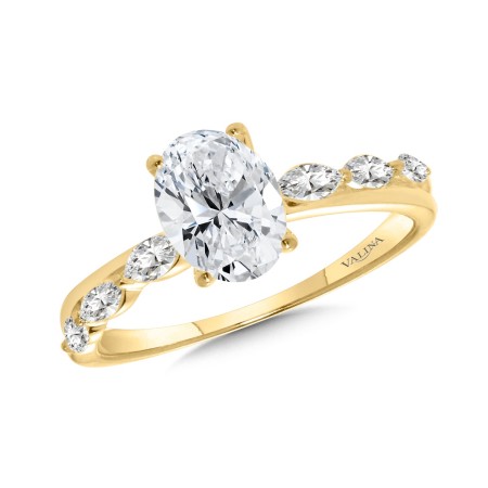 Oval-Cut Diamond Engagement Ring