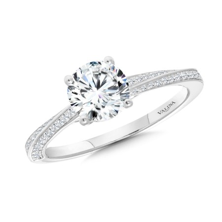 Twist Bypass Diamond Engagement Ring