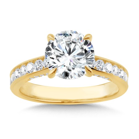 Channel-Set Diamond Engagement Ring