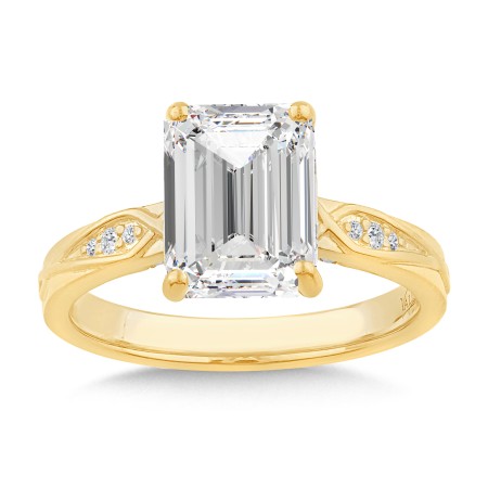 Emerald-Cut Diamond Engagement Ring