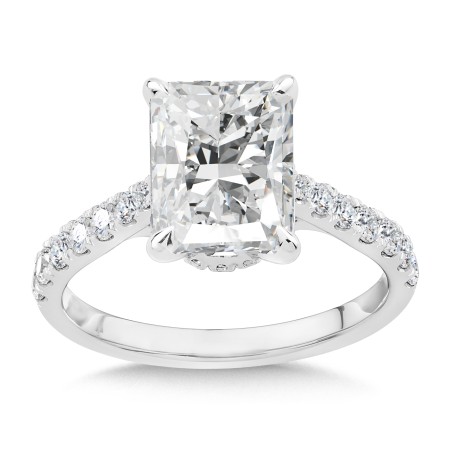 Radiant-Cut Diamond Straight Engagement Ring