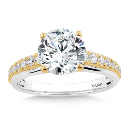 14K Two-Tone Diamond Engagement Ring