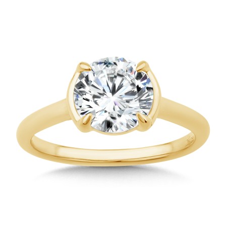 Diamond Bracket-Prong Engagement Ring