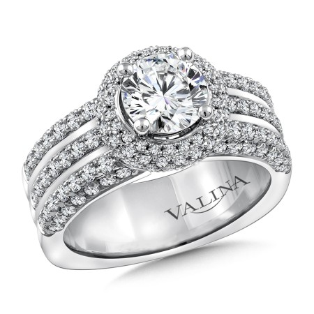 Diamond Halo Engagement Ring