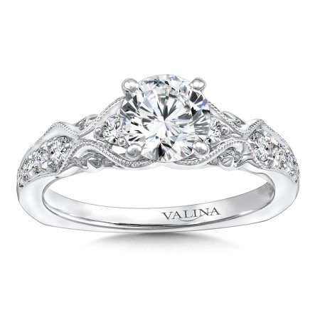 Engagement Ring With Diamond Side Stones