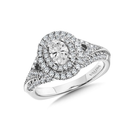Double Halo Engagement Ring