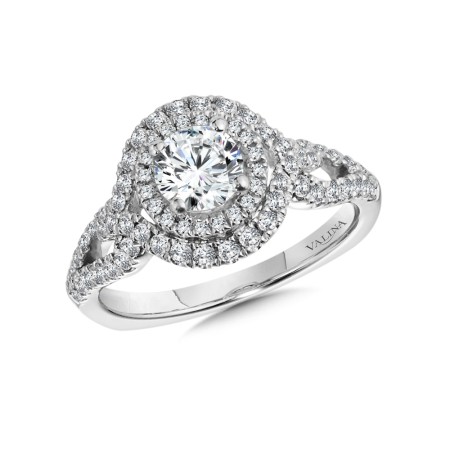 Double Halo Engagement Ring
