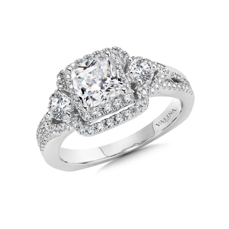 Cushion Halo Engagement Ring
