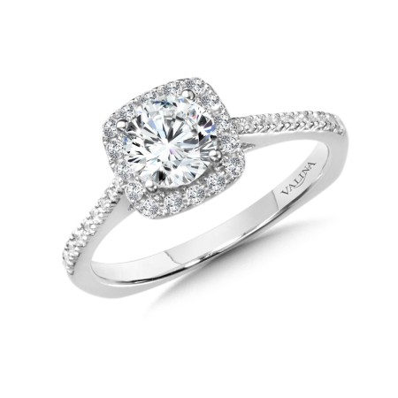 Diamond Halo Engagement Ring Mounting