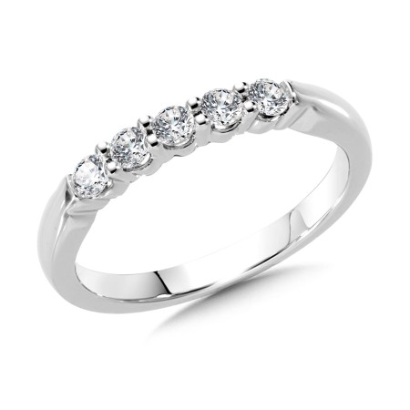 0.33 TDW - Prong Set Round Diamond Wedding Band