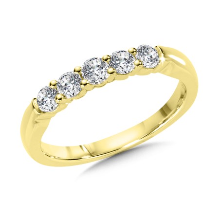 0.50 TDW - Prong Set Round Diamond Wedding Band