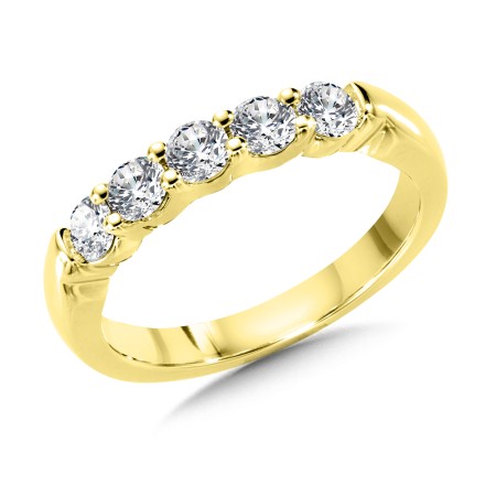 0.75 TDW - Prong Set Round Diamond Wedding Band