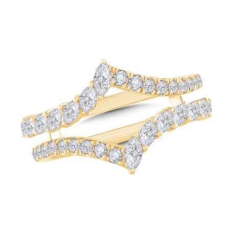 14K Mixed-Shape Diamond Enhancer Ring